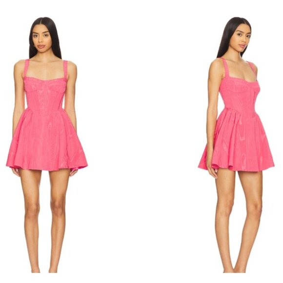 Bardot Dresses & Skirts - Bardot Pink Sleeveless Corset-Style Dress Size 8